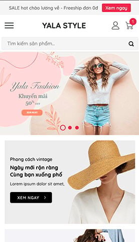 WomenStyle - Mobile view