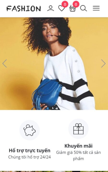 GenzFashion - Mobile view