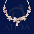D&amp;acirc;y Chuyền V&amp;agrave;ng MD7774 Nữ Mặt Hoa Năm C&amp;aacute;nh Đa Sắc Trọng Lượng 9 Chỉ &amp;ndash; Ho&amp;agrave; Hiếu Jewelry AHOA - image thumbs 2
