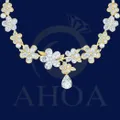 D&amp;acirc;y Chuyền V&amp;agrave;ng Nữ Mặt Hoa Năm C&amp;aacute;nh Đa Sắc Trọng Lượng 9 Chỉ &amp;ndash; Ho&amp;agrave; Hiếu Jewelry AHOA - image thumbs 1