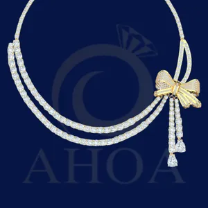D&acirc;y Chuyền V&agrave;ng Nữ Thiết Kế H&igrave;nh Chiếc Nơ MD7719