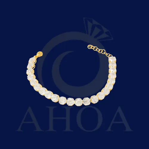 Lắc Tay V&amp;agrave;ng 610 Đ&amp;aacute; Nam Phi 1 Chỉ 9 - Ho&amp;agrave; HIếu Jewelry - image 1