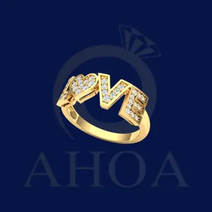 nhẫn chữ LOVE  nặng 7ph&acirc;n v&agrave;ng 610