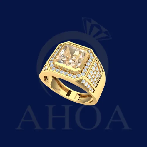 nhẫn nam NA7499 đ&amp;aacute; nam phi v&amp;agrave;ng 610 - image 3
