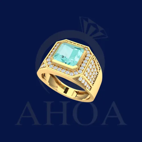 nhẫn nam NA7499 đ&amp;aacute; nam phi v&amp;agrave;ng 610 - image 7