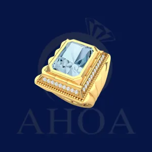 nhẫn nam NA7505 đ&aacute; nam phi nặng 2chỉ8 v&agrave;ng 610