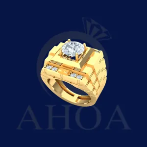 nhẫn nam NA7697 v&agrave;ng 610