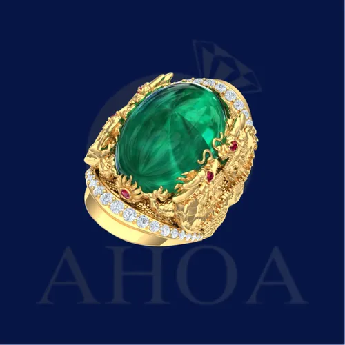 Nhẫn nam NA7856 nặng 5Chỉ5 v&amp;agrave;ng 610 - image 4
