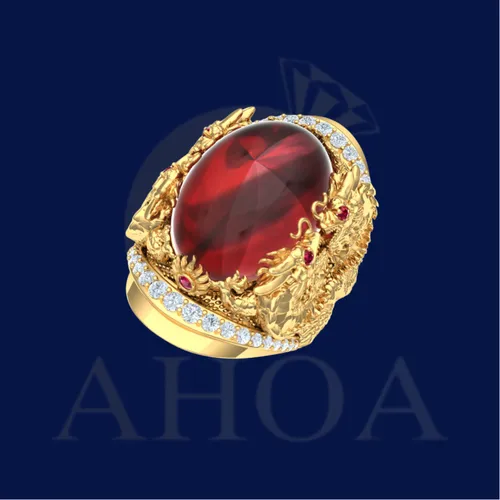 Nhẫn nam NA7856 nặng 5Chỉ5 v&amp;agrave;ng 610 - image 5