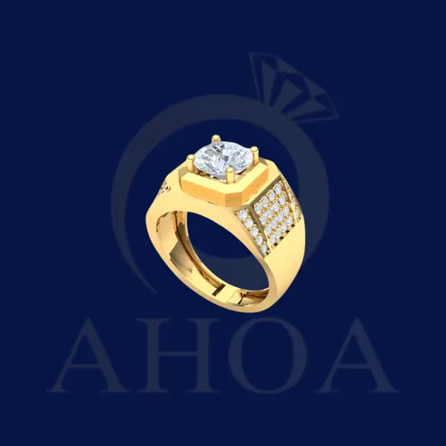 nhẫn namNA7504 nặng 1chỉ5 v&amp;agrave;ng 610 - image 1