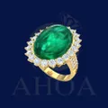 Nhẫn Nữ V&amp;agrave;ng Mặt Đ&amp;aacute; Oval Đa Sắc - image thumbs 3