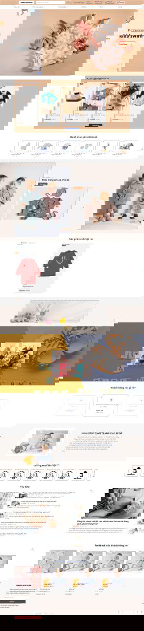 Kids Store - Mobile view