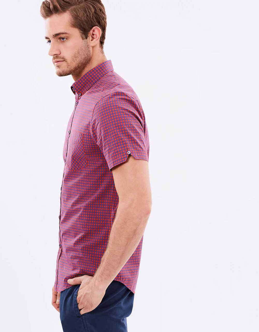 &Aacute;o Sơ mi Caro tay ngắn - Ảnh 3