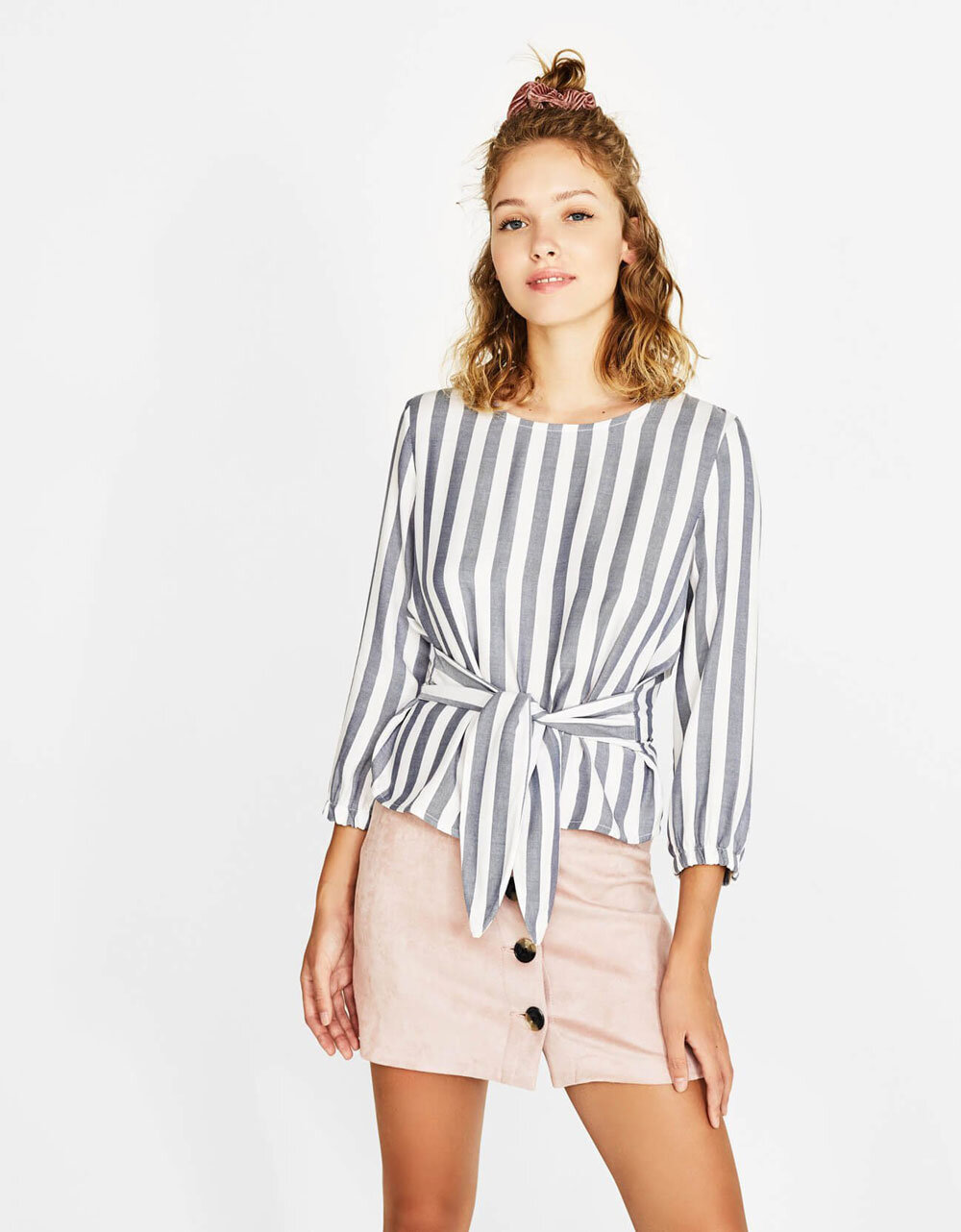 &Aacute;o So Mi Tay D&agrave;i Cổ Tim - Ảnh 1