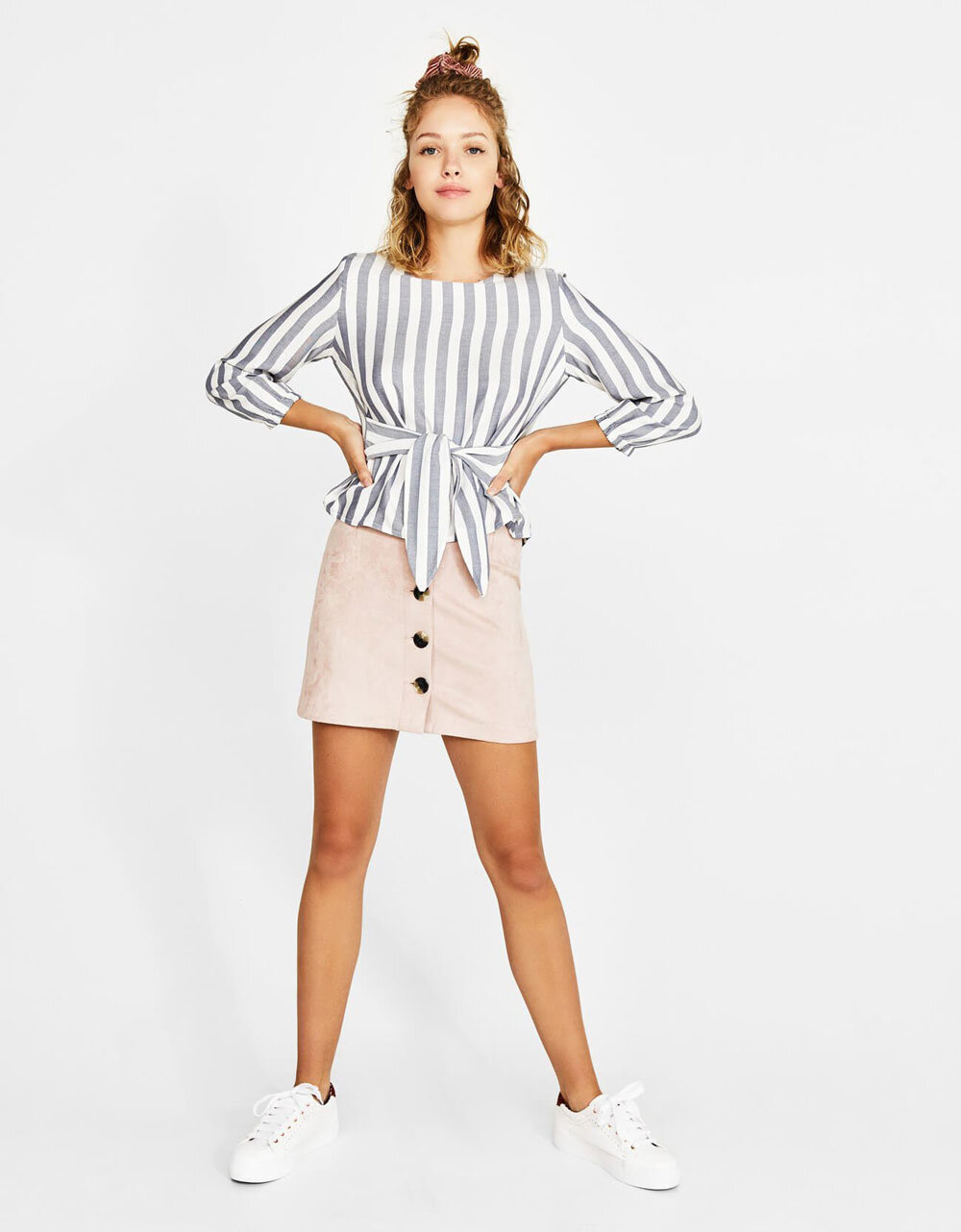 &Aacute;o So Mi Tay D&agrave;i Cổ Tim - Ảnh 4