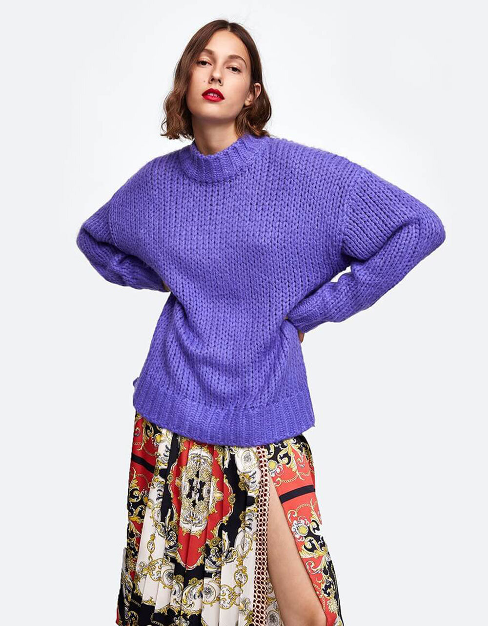 &Aacute;o thun nữ d&agrave;i tay  họa tiết phong c&aacute;ch H&agrave;n Quốc thu đ&ocirc;ng - Ảnh 1