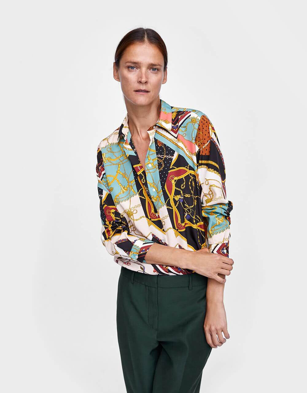 &Aacute;o thun nữ d&agrave;i tay  họa tiết phong c&aacute;ch H&agrave;n Quốc thu đ&ocirc;ng - Ảnh 3