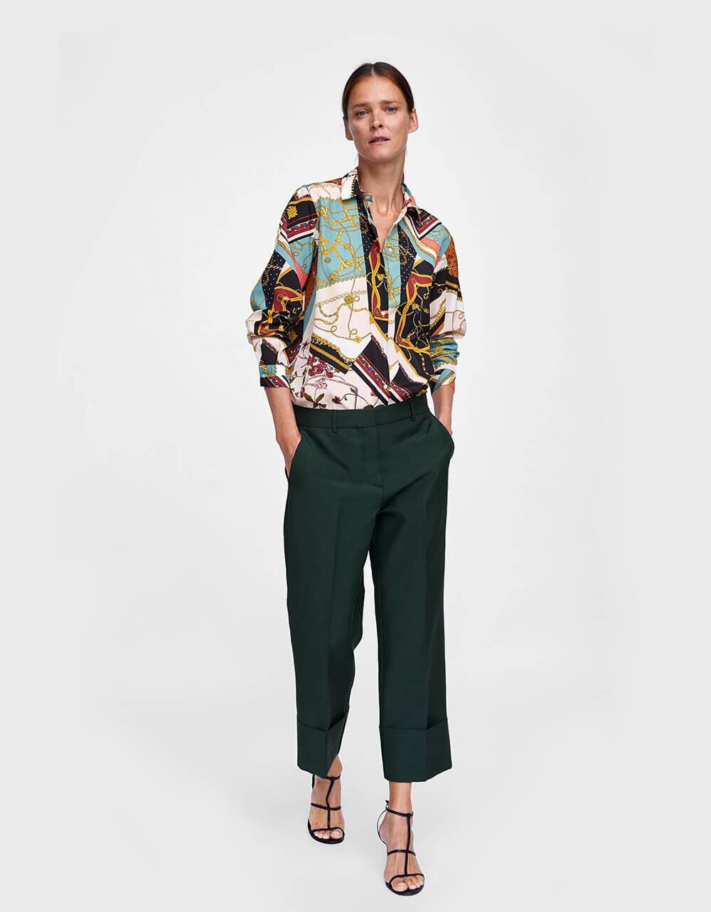 &Aacute;o thun nữ d&agrave;i tay  họa tiết phong c&aacute;ch H&agrave;n Quốc thu đ&ocirc;ng - Ảnh 5