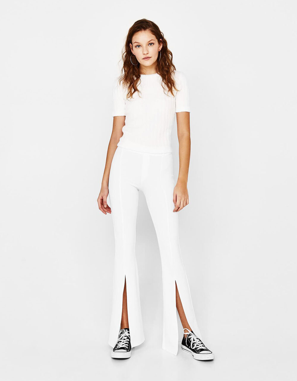 Quần jean nữ lưng cao ống loe - Ảnh 1