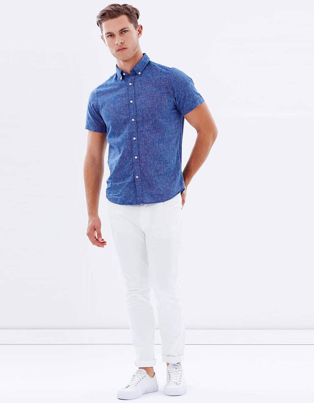 Qu&acirc;̀n jeans nam VNXK co giản - Ảnh 3